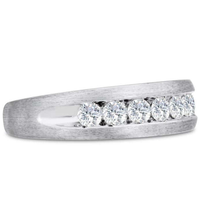 Men's 3/4ct Diamond Ring In 14K White Gold
