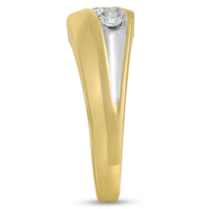 Men's 3/4ct Diamond Ring In 10K Two-Tone Gold