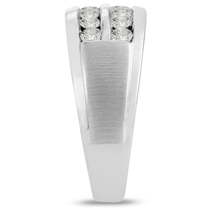 Men's 1ct Diamond Ring In 10K White Gold