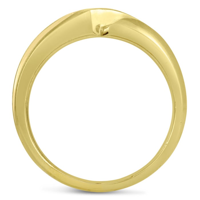Men's 1/10ct Diamond Ring In 14K Yellow Gold