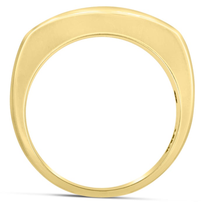 Men's 1/10ct Diamond Ring In 14K Yellow Gold