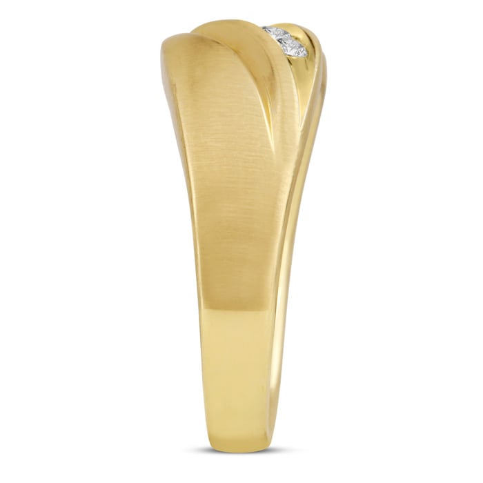 Men's 1/3ct Diamond Ring In 10K Yellow Gold