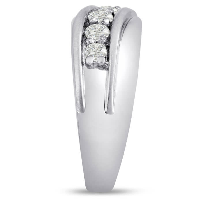 Men's 1ct Diamond Ring In 10K White Gold