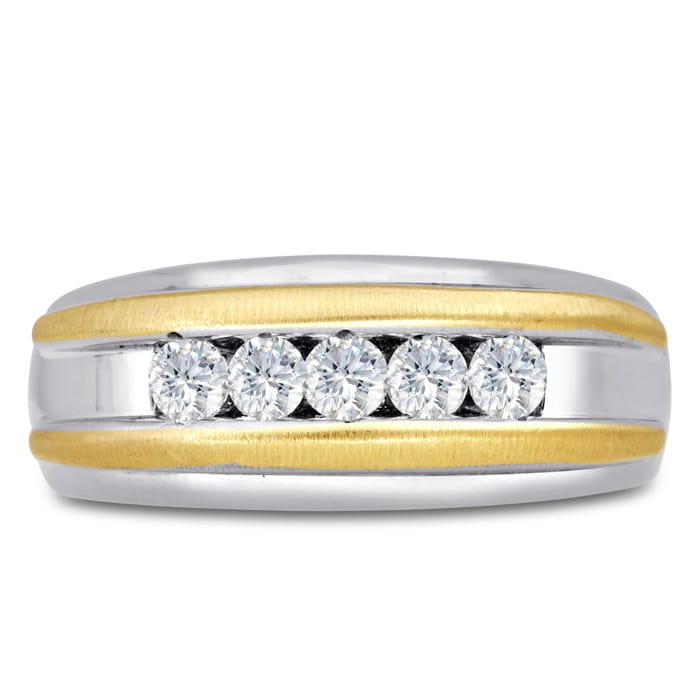 Men's 1/2ct Diamond Ring In 10K Two-Tone Gold