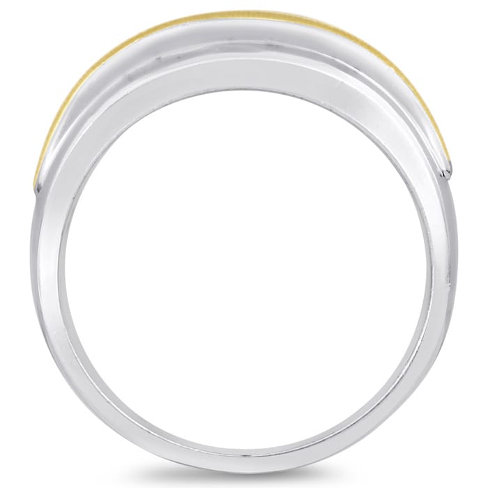 Men's 1/2ct Diamond Ring In 14K Two-Tone Gold