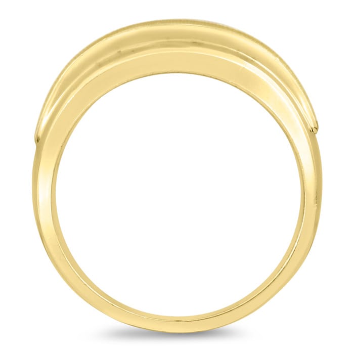 Men's 1/2ct Diamond Ring In 14K Yellow Gold