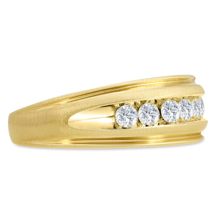 Men's 1/2ct Diamond Ring In 10K Yellow Gold