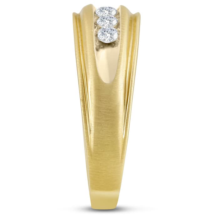 Men's 1/2ct Diamond Ring In 10K Yellow Gold