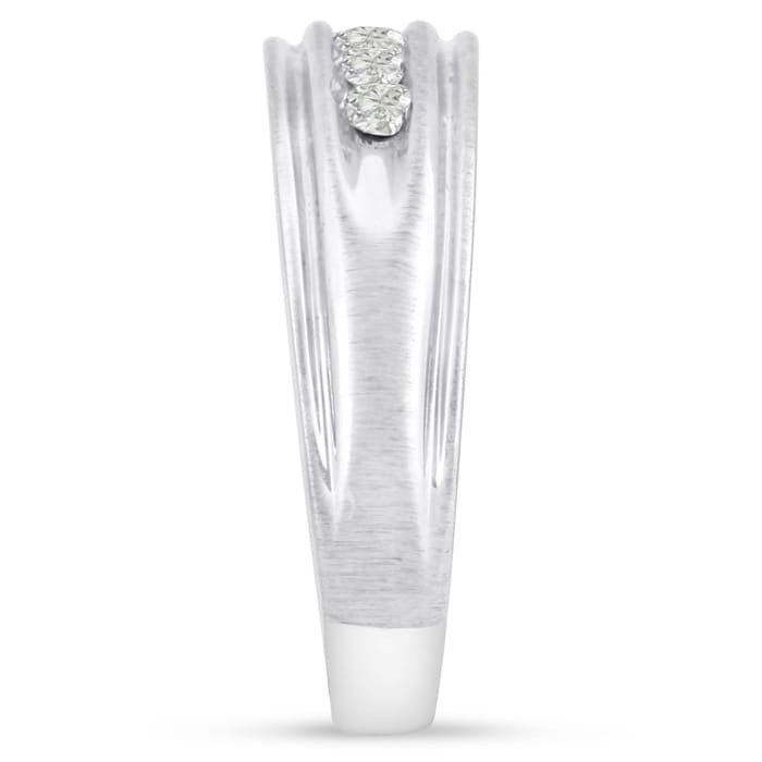 Men's 1/4ct Diamond Ring In 10K White Gold