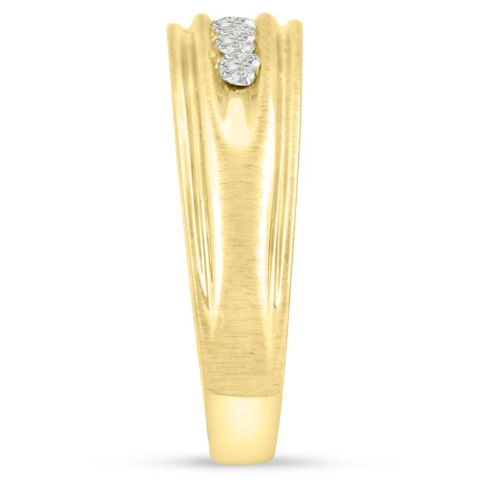 Men's 1/4ct Diamond Ring In 10K Yellow Gold