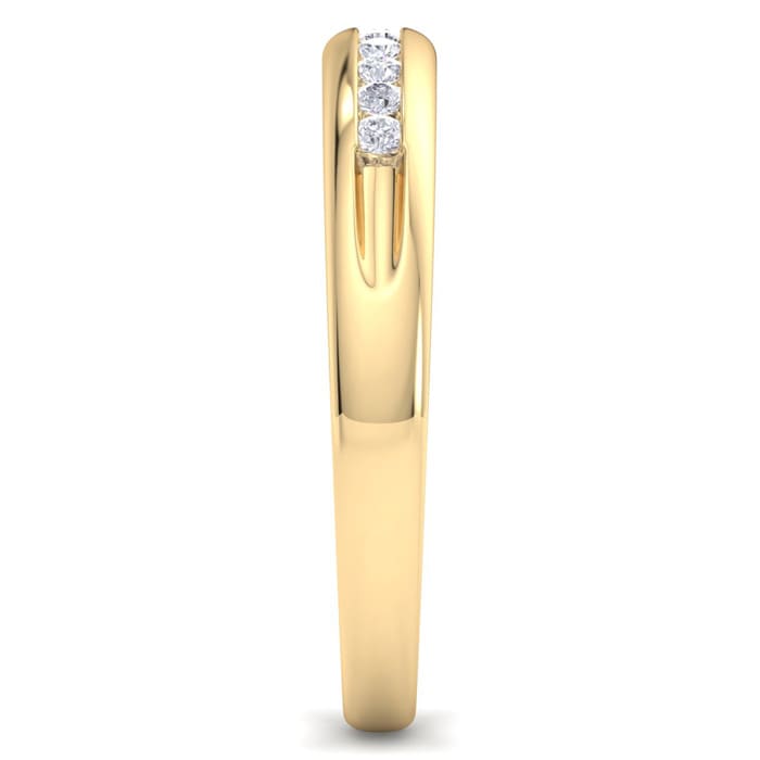 Men's 1/5ct Diamond Ring In 14K Yellow Gold