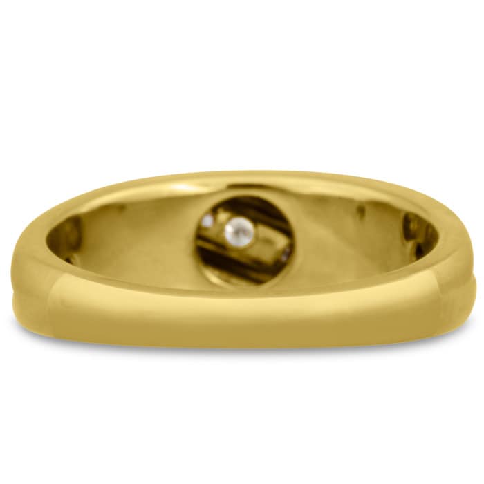 Men's 1/4ct Diamond Ring In 14K Yellow Gold