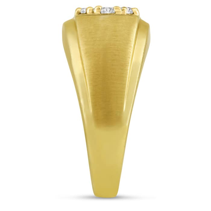 Men's 1ct Diamond Ring In 10K Yellow Gold