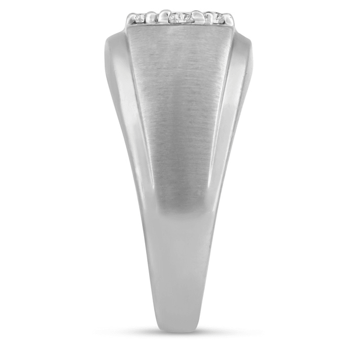 Men's 1ct Diamond Ring In 14K White Gold