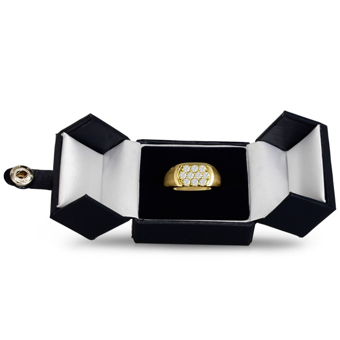 Men's 1ct Diamond Ring In 14K Yellow Gold