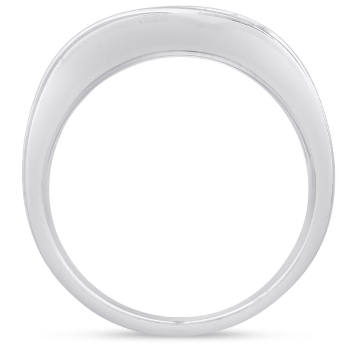 Men's 1/2ct Diamond Ring In 10K White Gold