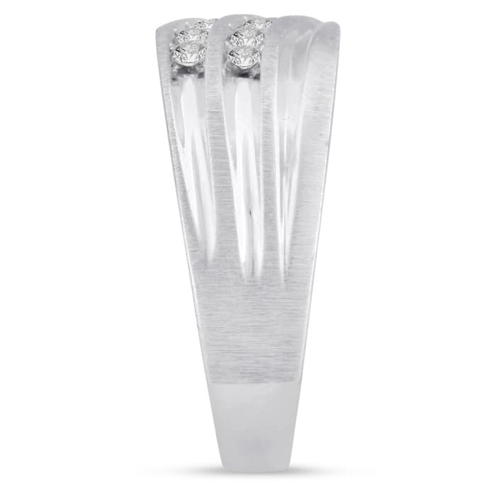 Men's 1/2ct Diamond Ring In 10K White Gold