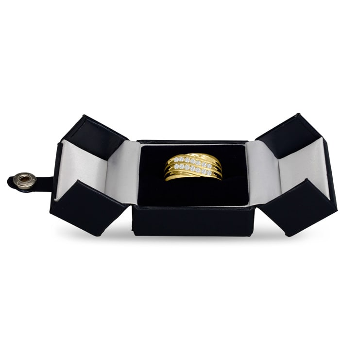 Men's 1/2ct Diamond Ring In 10K Yellow Gold