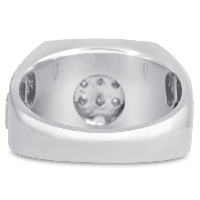 Men's 1ct Diamond Ring In 10K White Gold