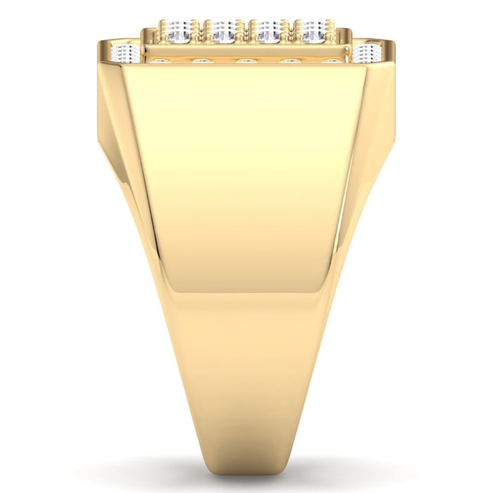 Men's 1ct Diamond Ring In 14K Yellow Gold