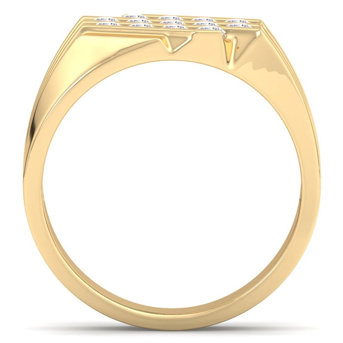 Men's 1/2ct Diamond Ring In 14K Yellow Gold