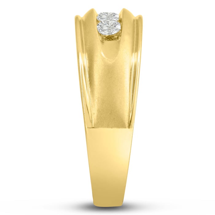 Men's 1/2ct Diamond Ring In 10K Yellow Gold