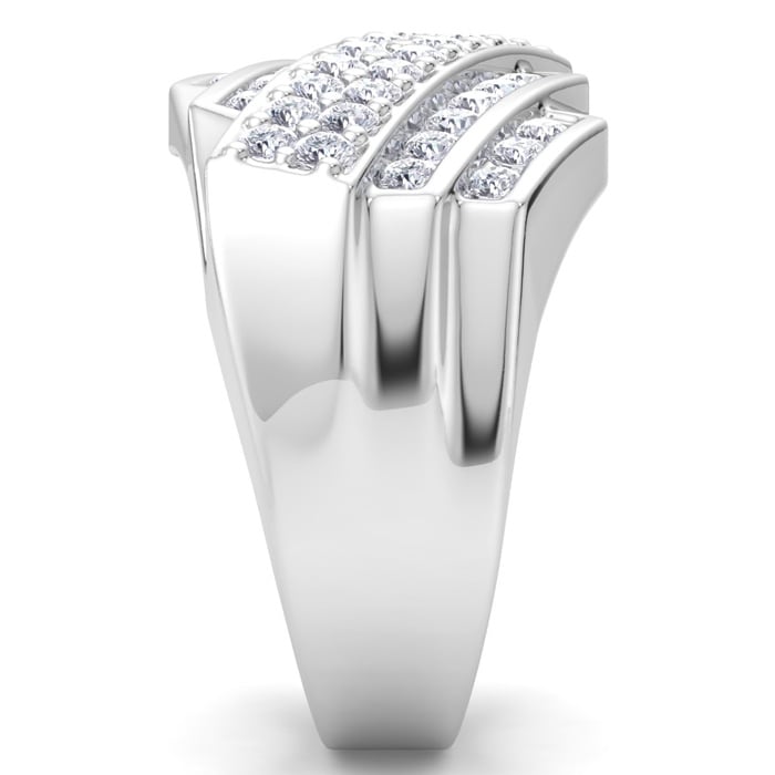 Men's 1ct Diamond Ring In 10K White Gold
