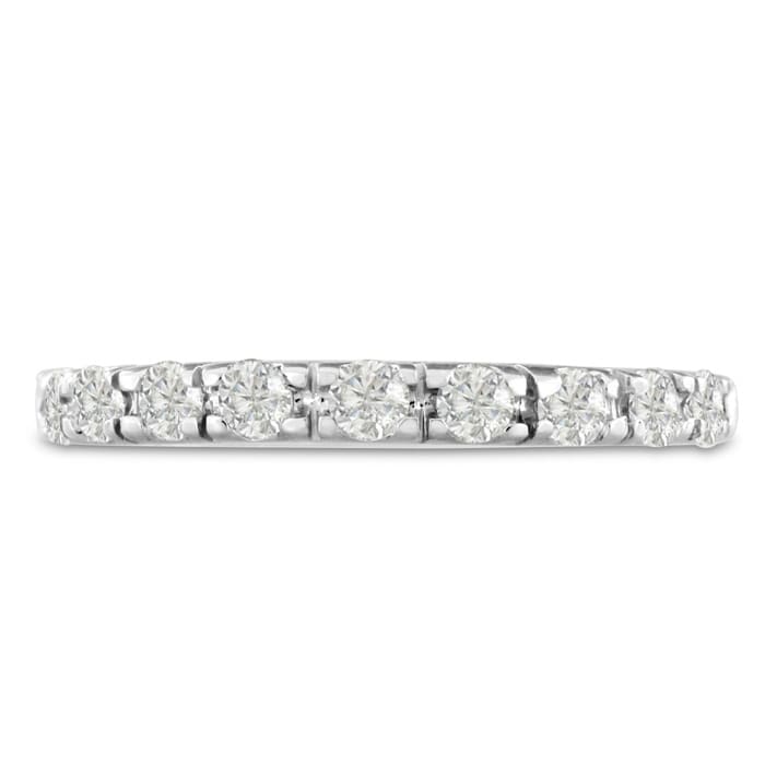 1/2 Carat Diamond Wedding Band In 14 Karat White Gold