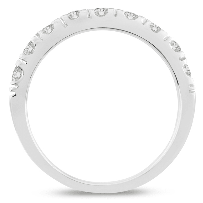 1/2 Carat Diamond Wedding Band In 14 Karat White Gold