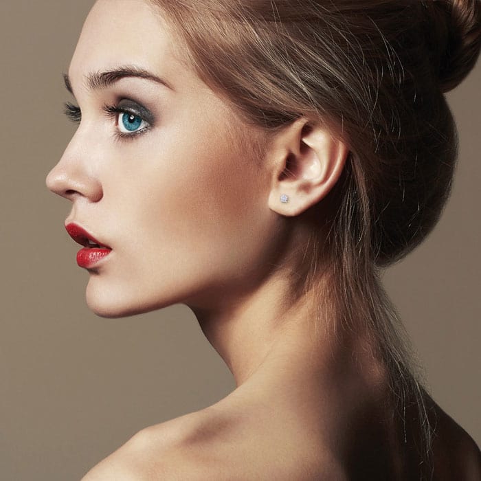 1/10 Carat Diamond Stud Earrings In 14 Karat White Gold