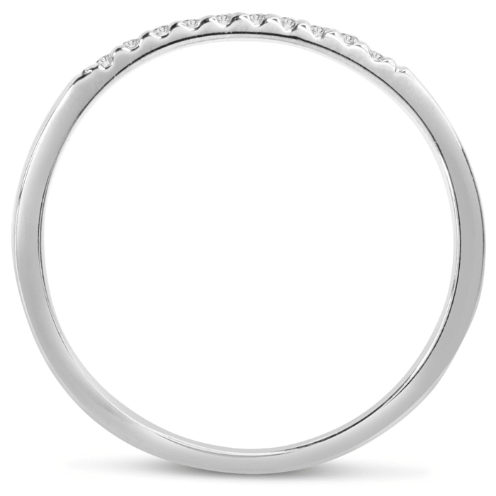 0.05 Carat Diamond Wedding Band In 14 Karat White Gold