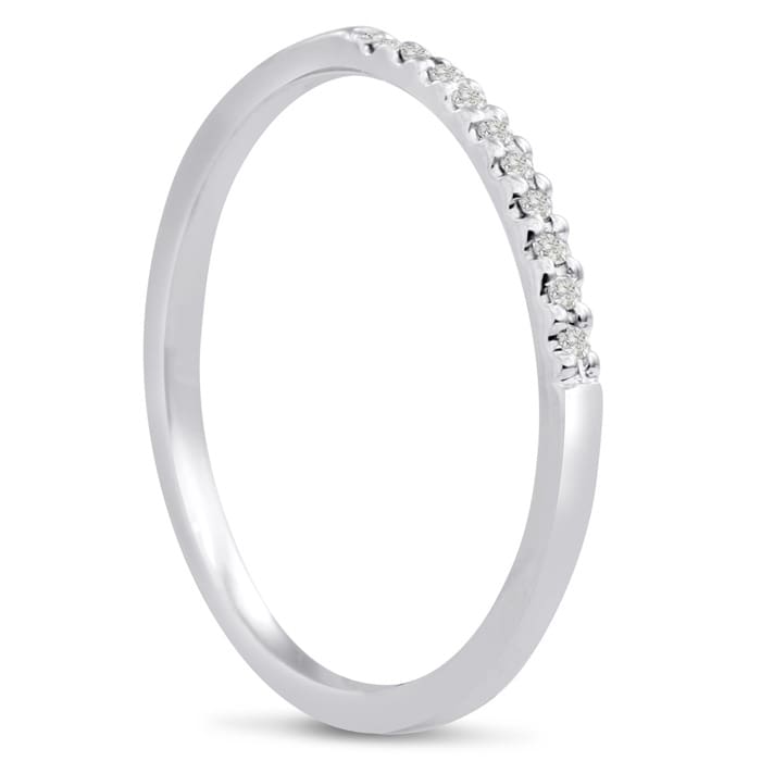0.05 Carat Diamond Wedding Band In 14 Karat White Gold