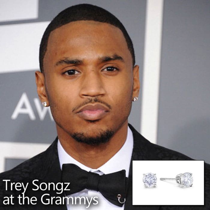 1/2 Carat Diamond Stud Earrings In 14 Karat White Gold