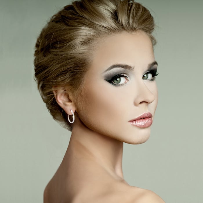 Platinum Plated 1/4 Carat Diamond Hoop Earrings, Perfect Gift!