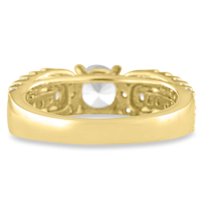 1 1/5ct Round Brilliant Diamond Engagement Ring Crafted in 14 Karat Yellow Gold