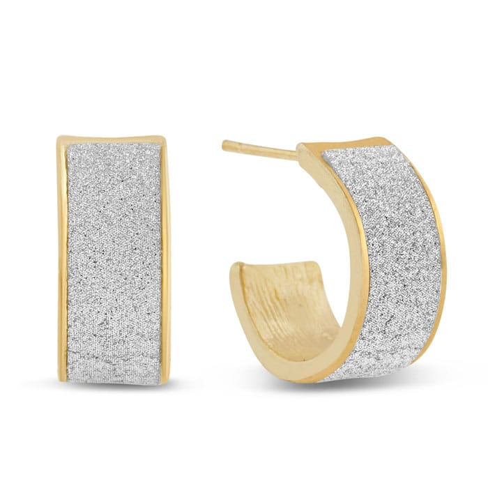 Diamond dust hot sale hoop earrings