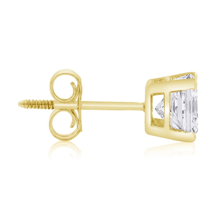 1ct Diamond Stud Earrings in 14k Yellow Gold