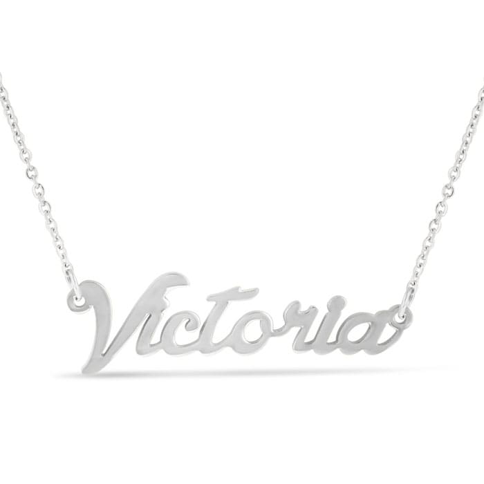 Select Your Nameplate Necklace In Silver
