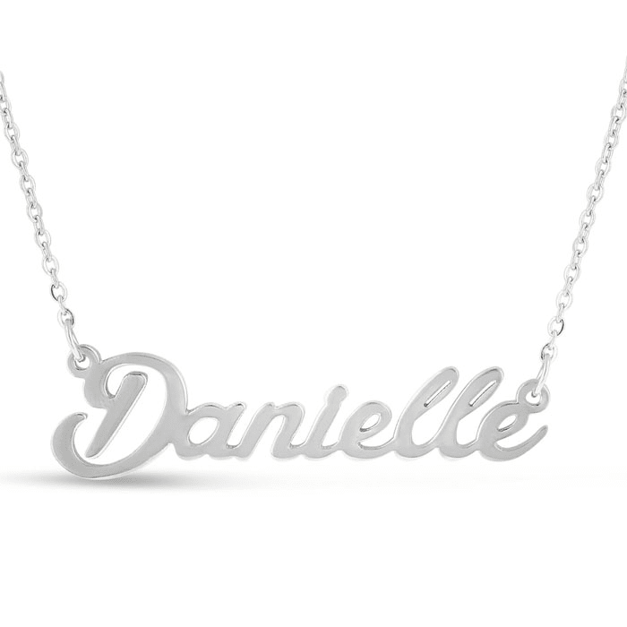 Danielle Nameplate Necklace In Silver