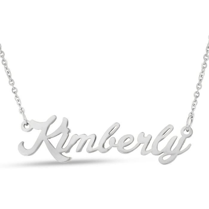 Kimberly Nameplate Necklace In Silver

