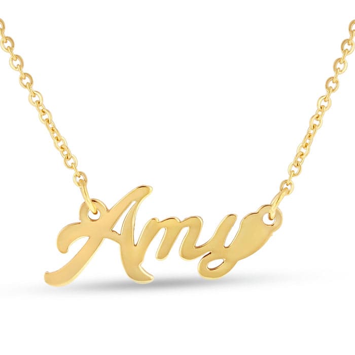 Amy Nameplate Necklace In Gold