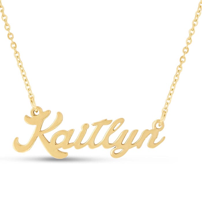 Kaitlyn Nameplate Necklace In Gold