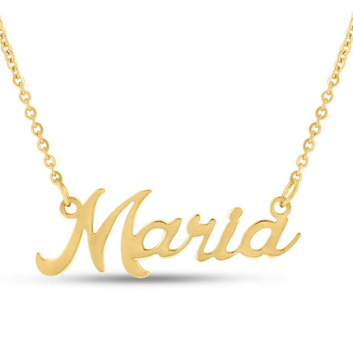 Maria Nameplate Necklace In Gold