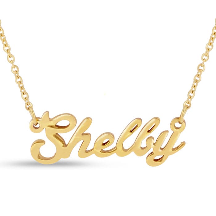 Shelby Nameplate Necklace In Gold