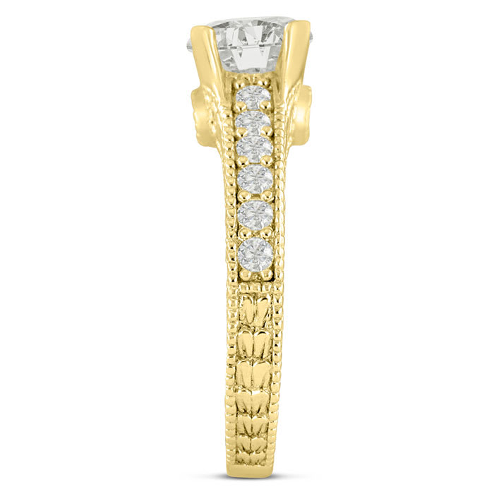 1.67ct Round Brilliant Diamond Engagement Ring Crafted in 14 Karat Yellow Gold
