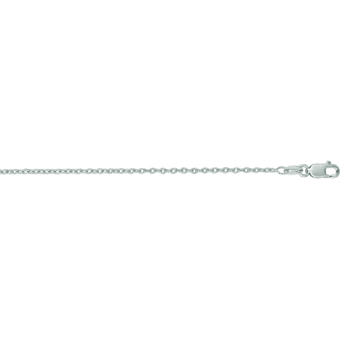 Round Cable Chain in 14k White Gold, 18 inches