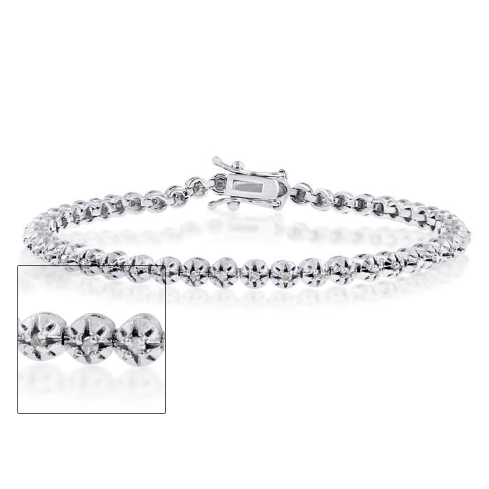 Classic 1 Carat Natural Diamond Bracelet