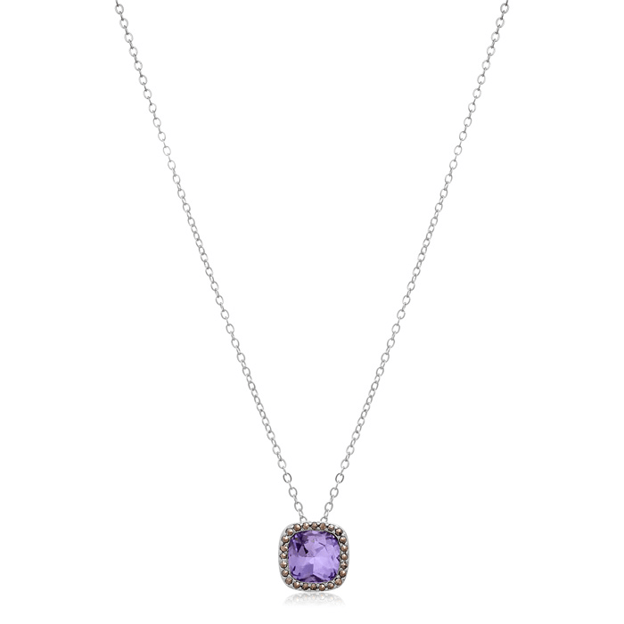 4ct Crystal Tanzanite and Marcasite Necklace
