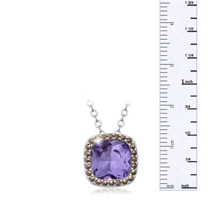 4ct Crystal Tanzanite and Marcasite Necklace
