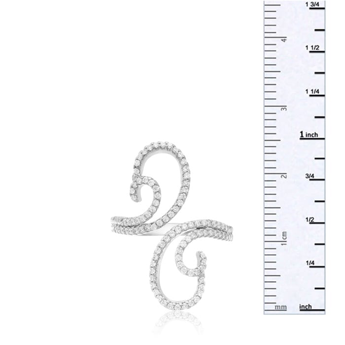 CZ Wave Ring in Sterling Silver
